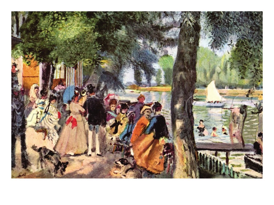 La Grenouillere - Pierre-Auguste Renoir painting on canvas